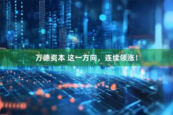 万德资本 这一方向，连续领涨！