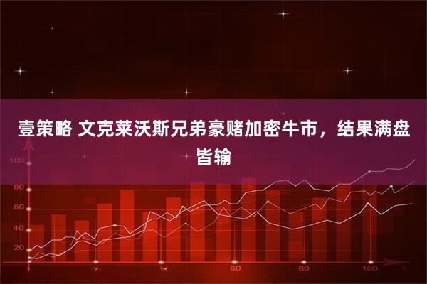 壹策略 文克莱沃斯兄弟豪赌加密牛市，结果满盘皆输