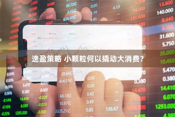 速盈策略 小颗粒何以撬动大消费？