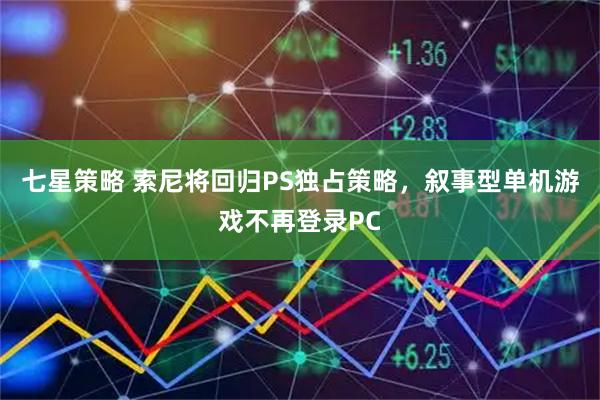 七星策略 索尼将回归PS独占策略，叙事型单机游戏不再登录PC